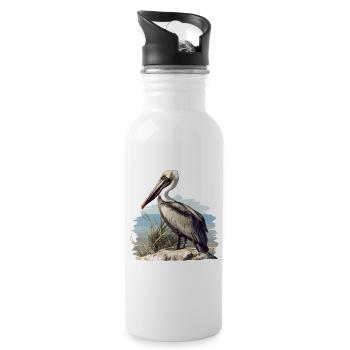 Pelicans Pelican - Water bottle with straw - white - Right