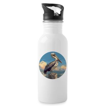 Pelicans Pelican - Water bottle with straw - white - Right