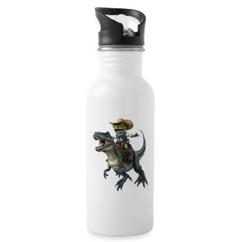 Frosch - Trinkflasche mit integriertem Trinkhalm - Weiß - Rechts