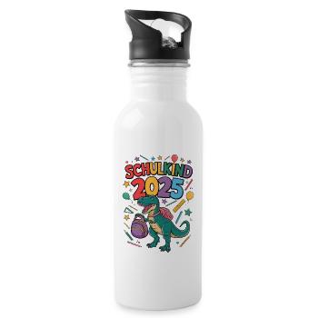 School Child 2025 School Enrollment Back to School - Water bottle with straw - white - Right