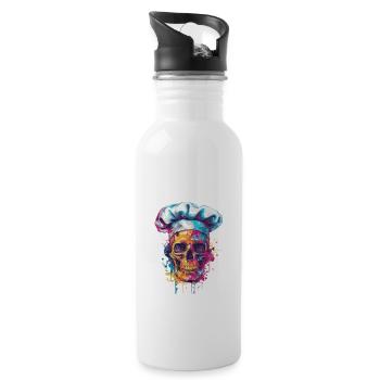 Koch Skull - Water bottle with straw - white - Right