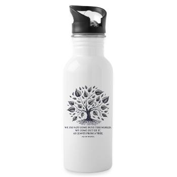 Alan Watts | Tree of Life & Spiritual Wisdom - Water bottle with straw - white - Right