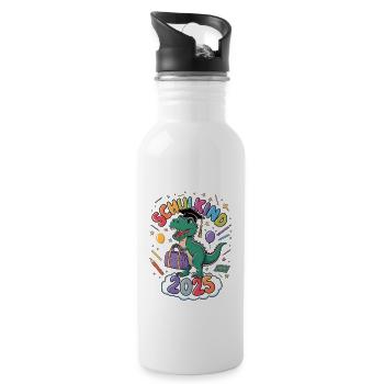 School Child 2025 School Enrollment Back to School - Water bottle with straw - white - Right