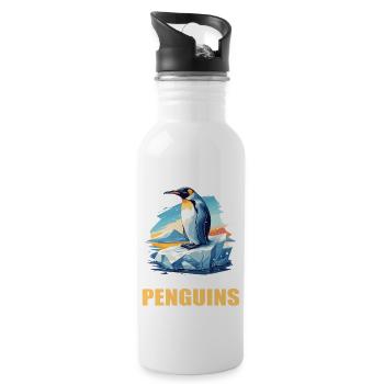 Pingouins Pingouin - Gourde avec paille intégrée - blanc - Droite