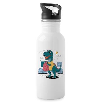 100th Day Of School 100 Day Of School Kids - Water bottle with straw - white - Right