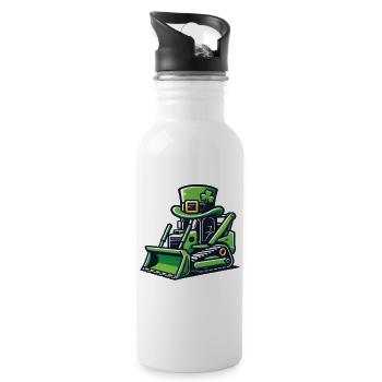 St. Patrick's Day Bagger für Kinder - Trinkflasche mit integriertem Trinkhalm - Weiß - Rechts