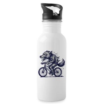 Vélo Wolf Adventure VTT Cyclisme - Gourde avec paille intégrée - blanc - Droite