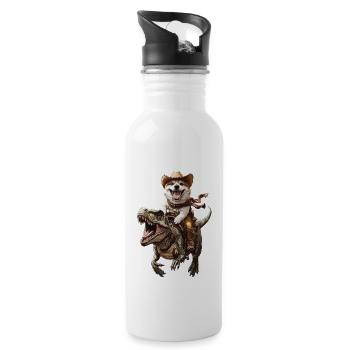 Akita - Trinkflasche mit integriertem Trinkhalm - Weiß - Rechts