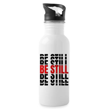 Be still - Water bottle with straw - white - Right