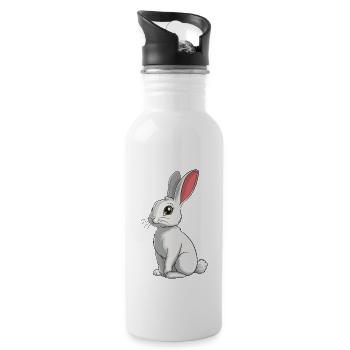 Bunny Bunny - Water bottle with straw - white - Right
