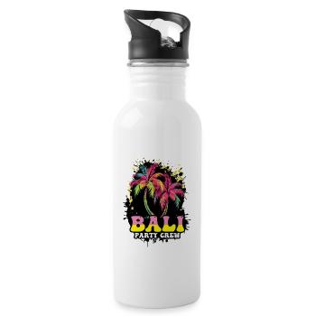 Bali Party Crew Urlaub - Trinkflasche mit integriertem Trinkhalm - Weiß - Rechts