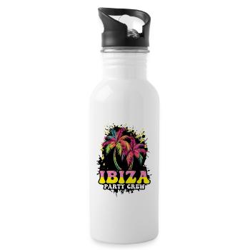 Ibiza Party Crew Holidays - Water bottle with straw - white - Right