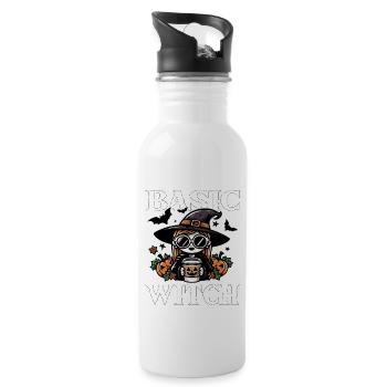 BASIC WITCH - HALLOWEEN GIFT - Water bottle with straw - white - Right
