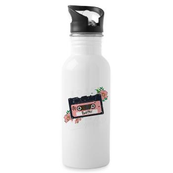 80 Jahre Vintage Frauen 1945 Geburtstag - Trinkflasche mit integriertem Trinkhalm - Weiß - Rechts