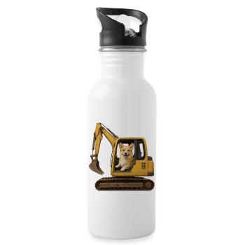 Corgi - Trinkflasche mit integriertem Trinkhalm - Weiß - Rechts