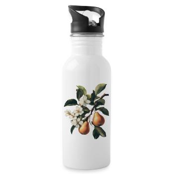 Birne - Trinkflasche mit integriertem Trinkhalm - Weiß - Rechts