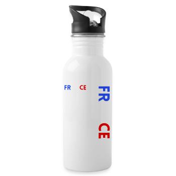 Rugby Player Fan Rugby Supporter Rugby France - Water bottle with straw - white - Right
