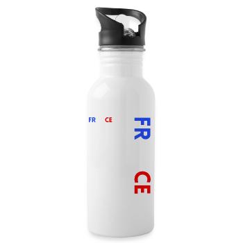 Rugby Player Fan Rugby Supporter Rugby France - Water bottle with straw - white - Right