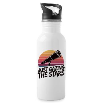 Only Stargazing - Stargazer Gift - Water bottle with straw - white - Right