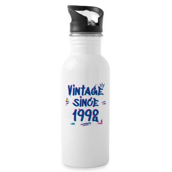 Jahrgang seit 1992 Graffiti Glitch 33. Geburtstag - Trinkflasche mit integriertem Trinkhalm - Weiß - Rechts