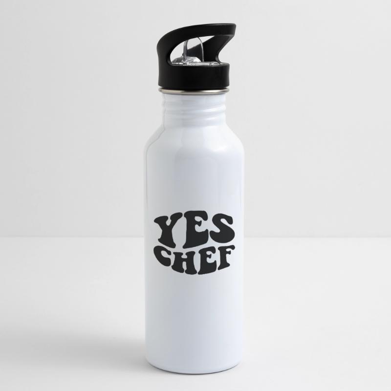 Yes Chef Funny Restaurant Kitchen Cooking Yes Chef Water bottle with straw