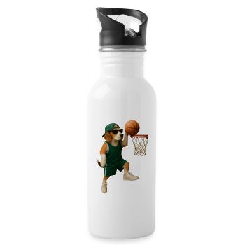 Beagle - Trinkflasche mit integriertem Trinkhalm - Weiß - Rechts