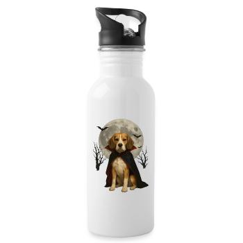 Beagle - Trinkflasche mit integriertem Trinkhalm - Weiß - Rechts