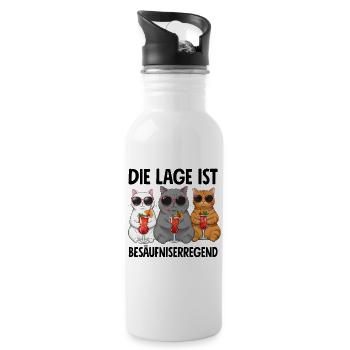 The situation is drunkenness - Water bottle with straw - white - Right