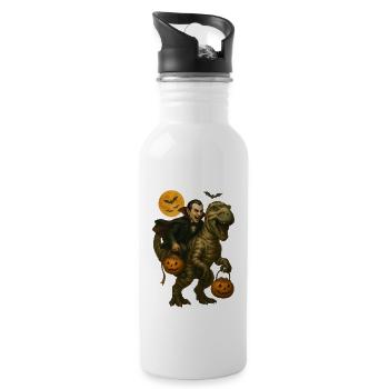T-Rex - Trinkflasche mit integriertem Trinkhalm - Weiß - Rechts