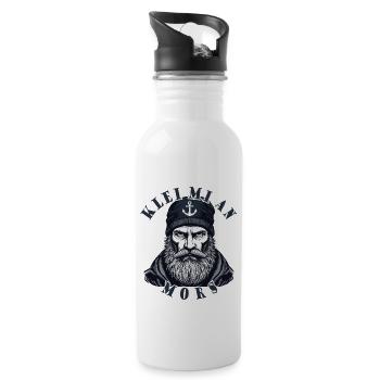 East Frisian North Sea Seaman Klei Mi An Mors - Water bottle with straw - white - Right