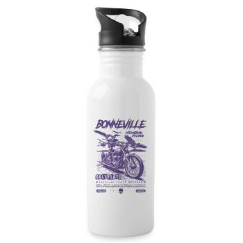 Bonneville Salt Flats Moto Vintage Biker - Gourde avec paille intégrée - blanc - Droite