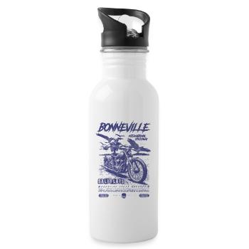 Bonneville Salt Flats Moto Vintage Biker - Gourde avec paille intégrée - blanc - Droite