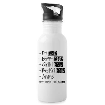 Anime Design For Girls Boys Women Men, Anime Lover - Water bottle with straw - white - Right