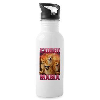 Corgi - Trinkflasche mit integriertem Trinkhalm - Weiß - Rechts