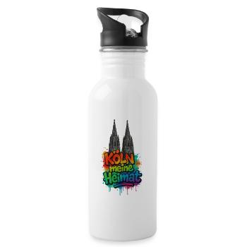 Cologne my home - Water bottle with straw - white - Right