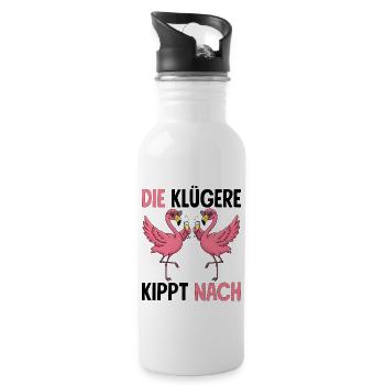 The smarter one tips over after Malle girls' night out - Water bottle with straw - white - Right