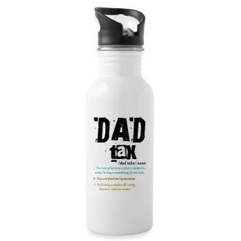 Steuerdefinition für Papa Lustiges Papa-Steuerdesign - Trinkflasche mit integriertem Trinkhalm - Weiß - Rechts