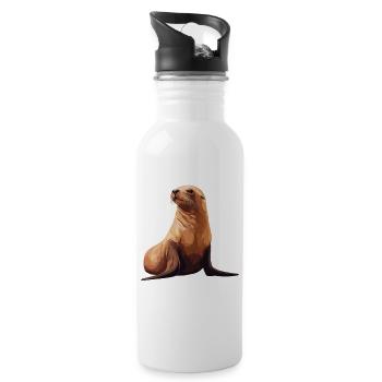 Sea Lions Sea Lion - Water bottle with straw - white - Right