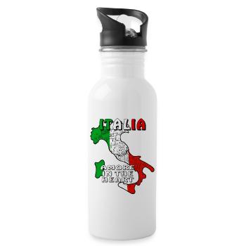 ITALIA AMORE IN THE HEART - Water bottle with straw - white - Right