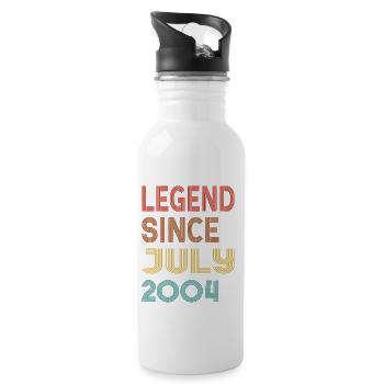 Vintage Legend Depuis juil 2004 21ème anniversaire - Gourde avec paille intégrée - blanc - Droite