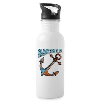 SCHIFFANKER MARINER - Trinkflasche mit integriertem Trinkhalm - Weiß - Rechts
