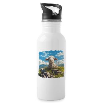 Sheep Sheep - Water bottle with straw - white - Right