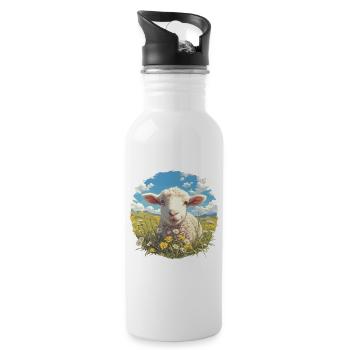 Sheep Sheep - Water bottle with straw - white - Right