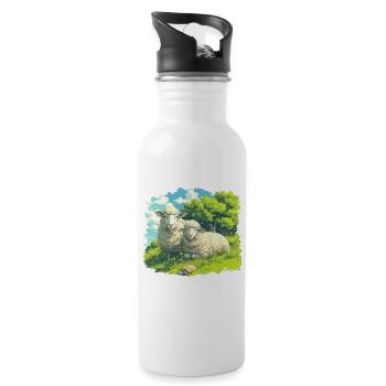 Sheep Sheep - Water bottle with straw - white - Right