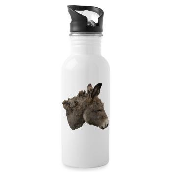 Esel - Trinkflasche mit integriertem Trinkhalm - Weiß - Rechts