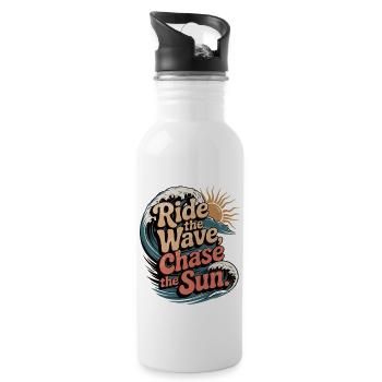 Été Surfeur Surf Sunseeker - Gourde avec paille intégrée - blanc - Droite
