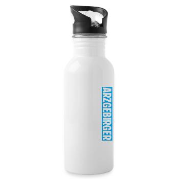 Erzgebirger Limitiert - Trinkflasche mit integriertem Trinkhalm - Weiß - Rechts