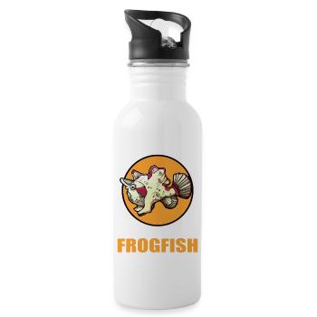 Frogfish Anglerfisch - Water bottle with straw - white - Right