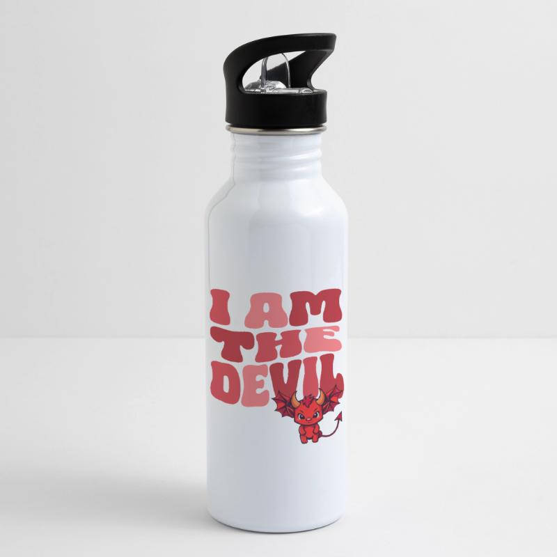 Devil Little Devil Devil Devil Woman Devil Guy Water bottle with straw