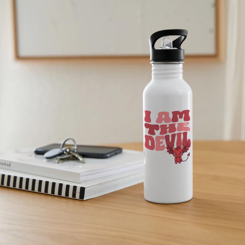 Devil Little Devil Devil Devil Woman Devil Guy Water bottle with straw